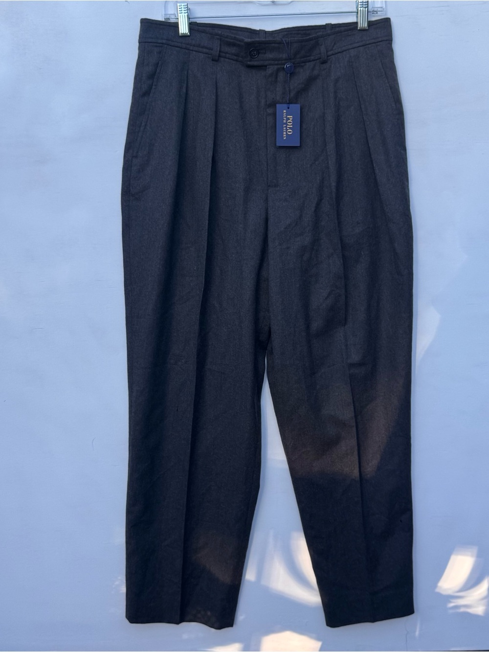 Ralph Lauren NWT 100% wool charcoal gray trousers. Size 10